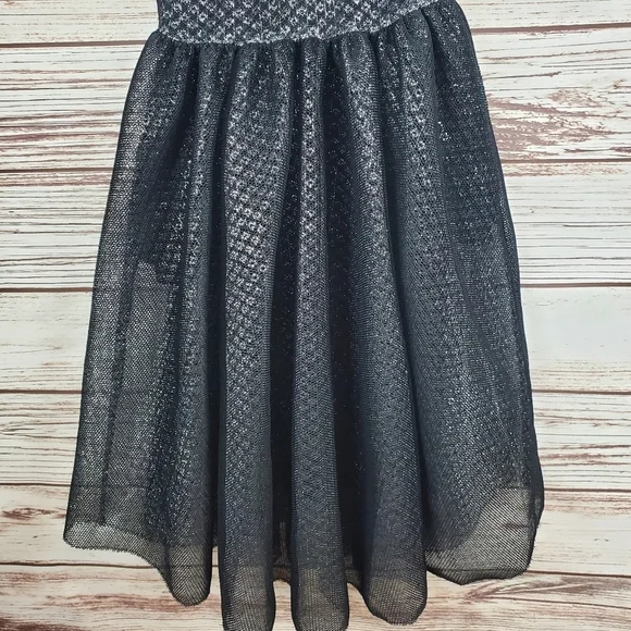 Maje Womens Size 1 Small Rider Argent Black Metallic Fit & Flare Mini Dress - Picture 6 of 11